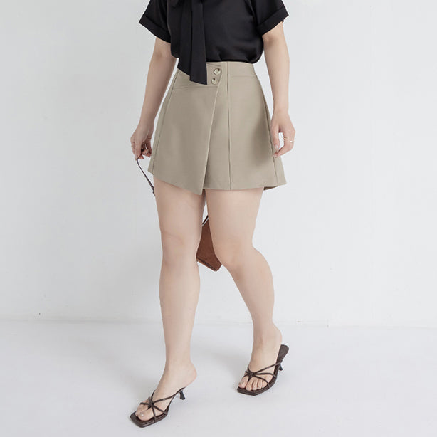 MISS. Korean Style Asymmetric Plus Size Tailored Skort