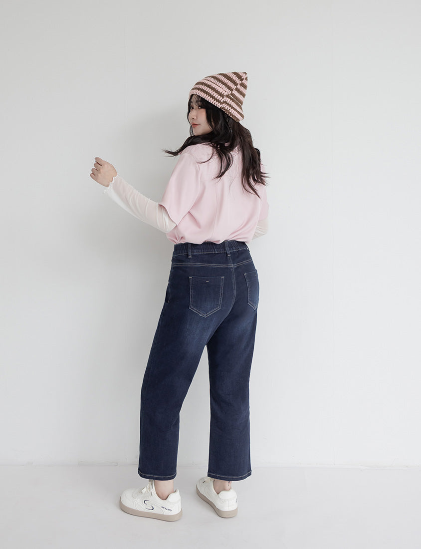 Zero Restriction Cloud Denim Plus Size Cropped Jeans (Regular)