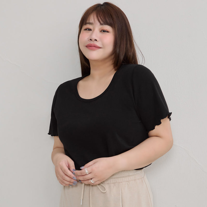 Instant Cool Cloud Cotton Crewneck Plus Size Tee