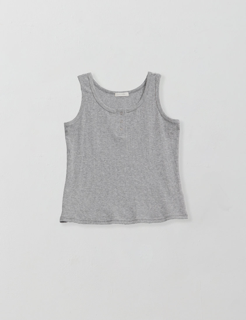 Cooling Lyocell Ribbed Crewneck Plus Size Tank Top