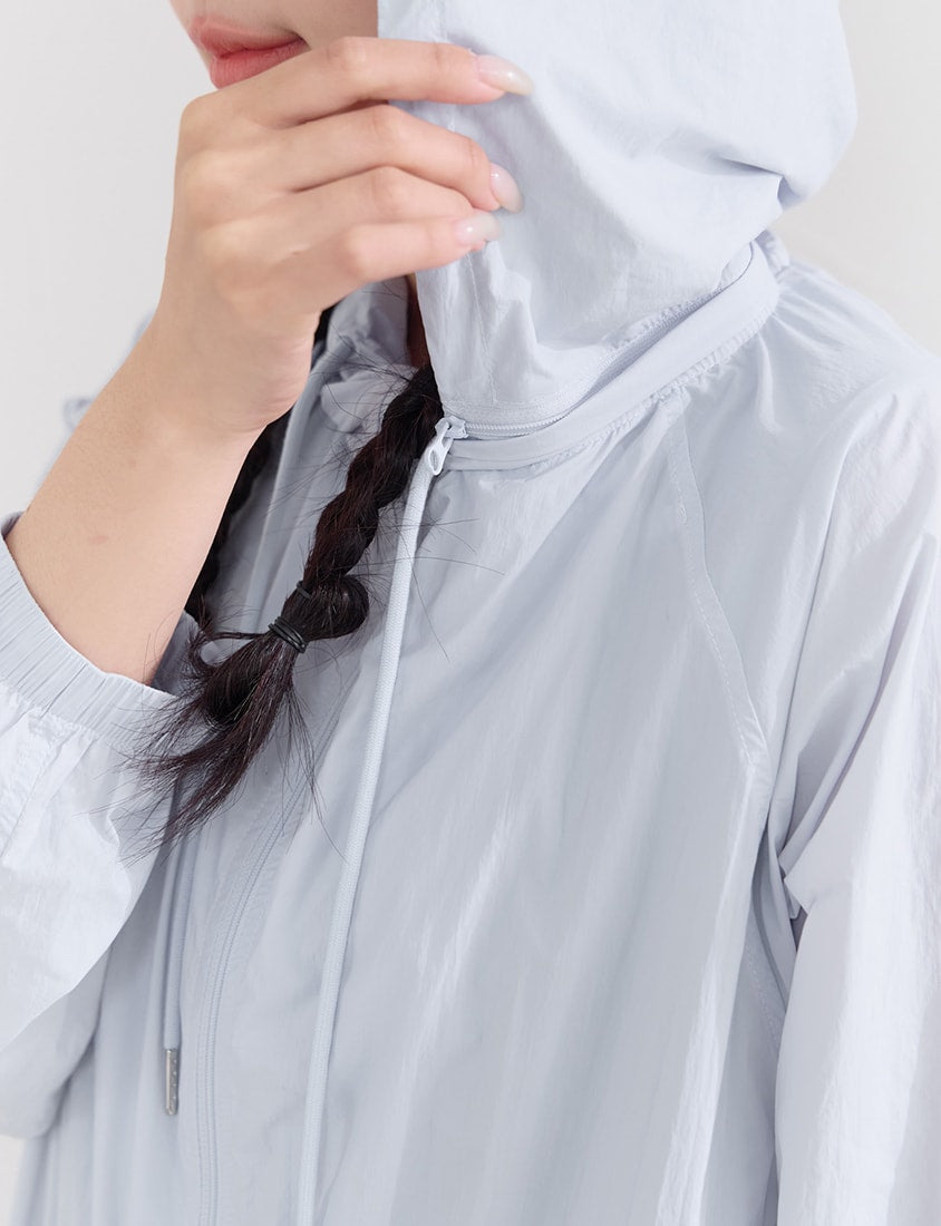 Instant Cooling UV-Protection Oversized Hooded Plus Size Jacket
