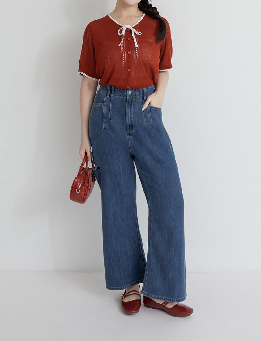 Slim Stitch Distressed Lyocell Denim Plus Size Jeans