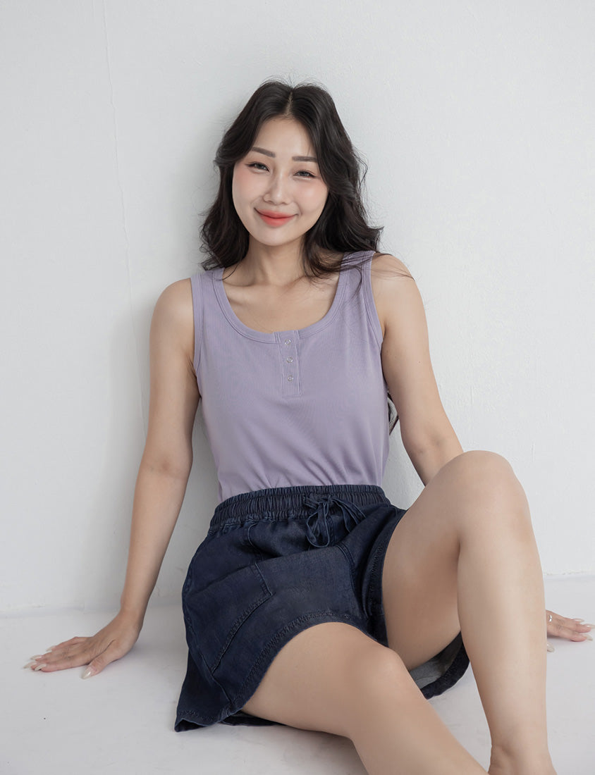 Cooling Soft Drawstring Plus Size Denim Shorts