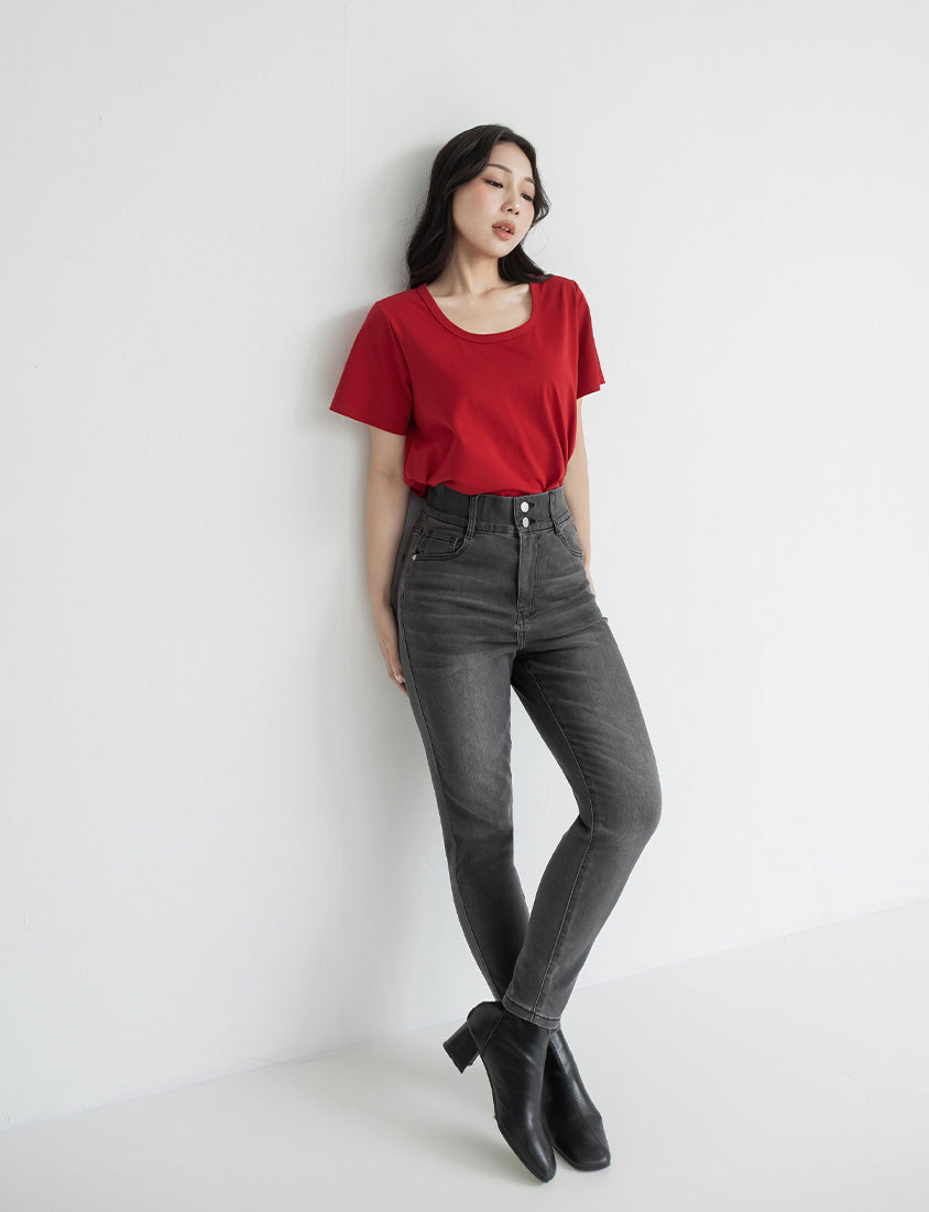 Push-Up High Waist Tummy-Control Plus Size Jeans