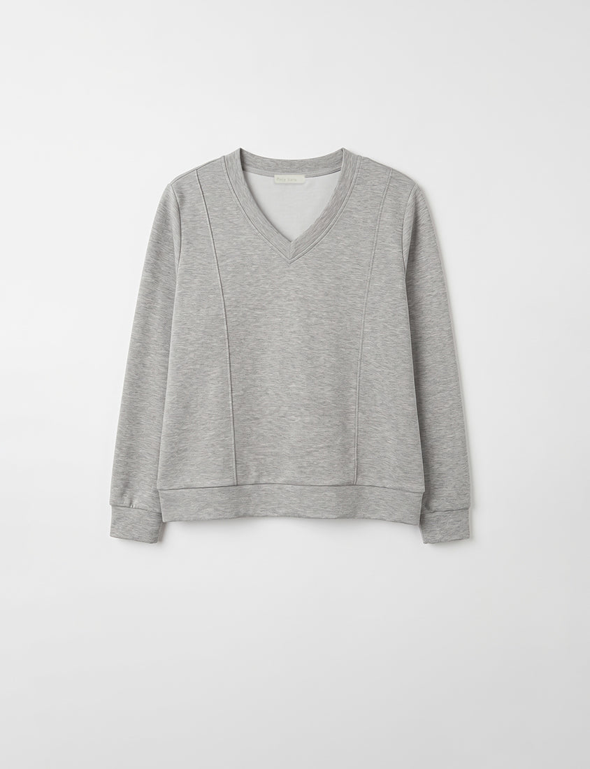 Apple-Shaped Friendly! Perfect Fit Seamed Yogurt Touch Plus Size Sweater