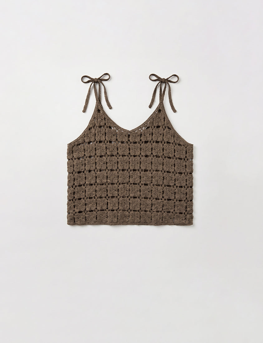 Japanese-Inspired Crochet Grid Plus Size  Vest