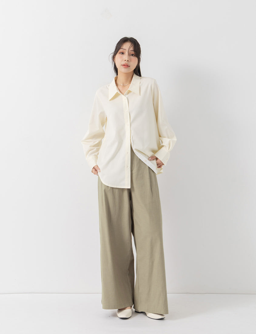 MISS. Tailored Pleated Lyocell Suit Plus Size Trousers
