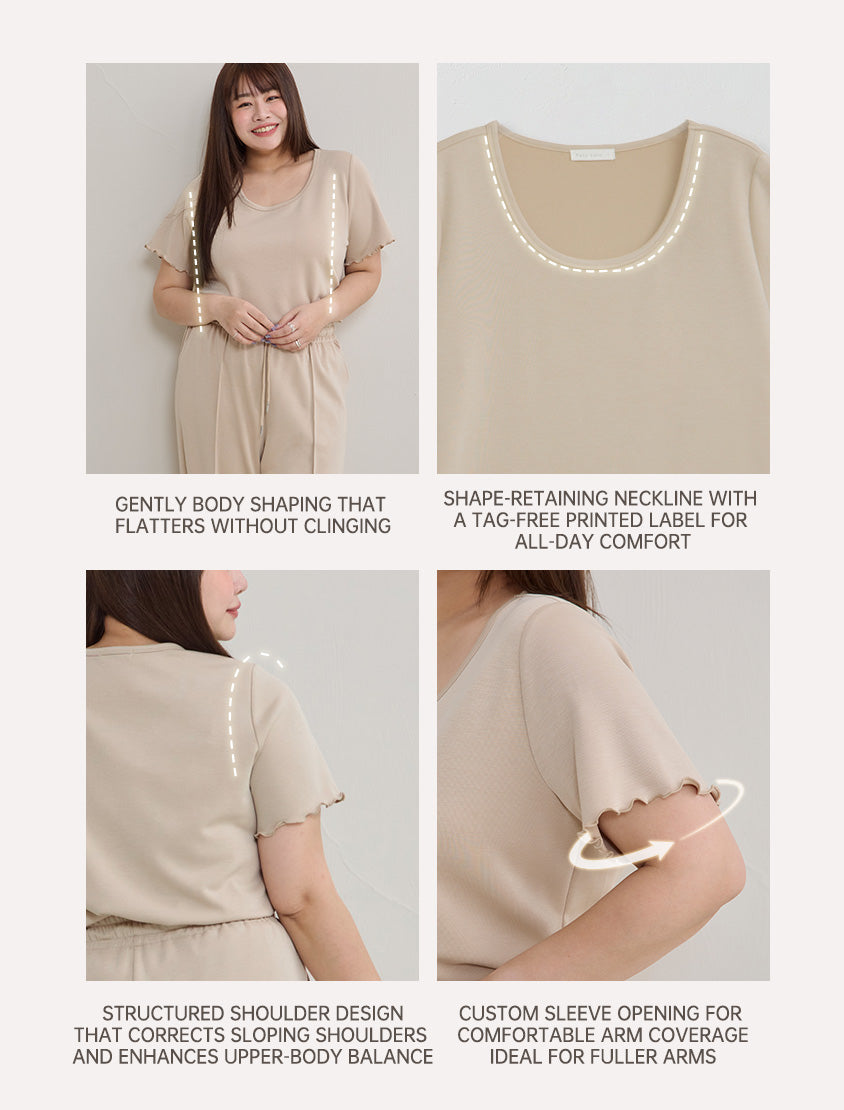 Instant Cool Cloud Cotton Crewneck Plus Size Tee