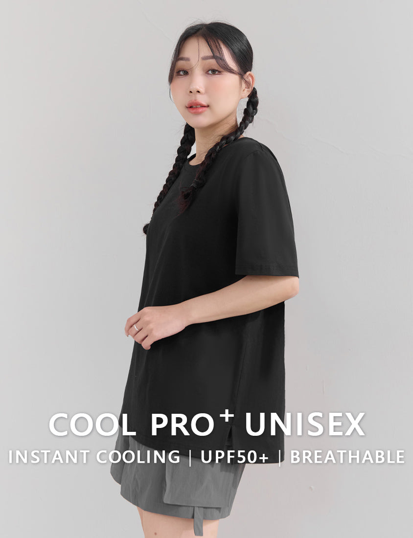 Instant Cooling Side Slit Oversized Plus Size Tee