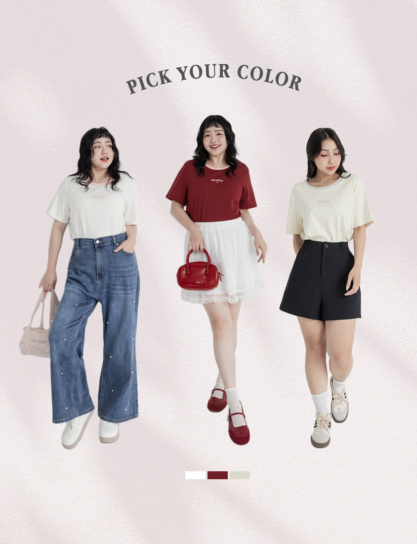 Instant Cooling Flocked Oversized Plus Size Tee