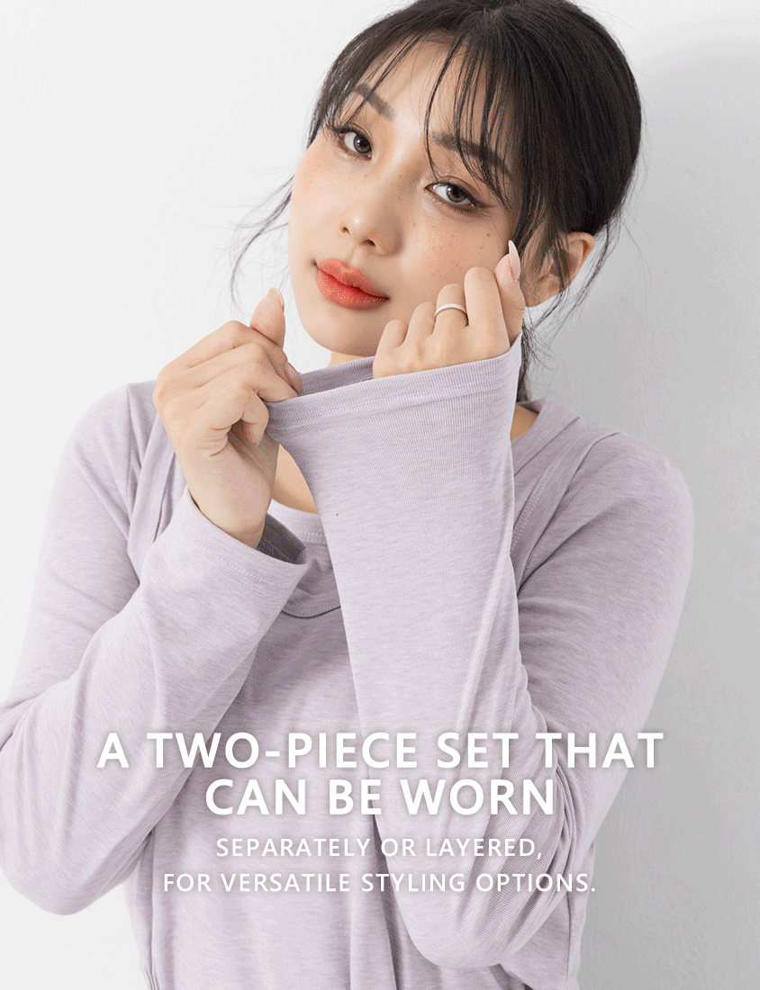 Soft Tencel Wool Plus Size Two-Piece Top (With Inner Top)