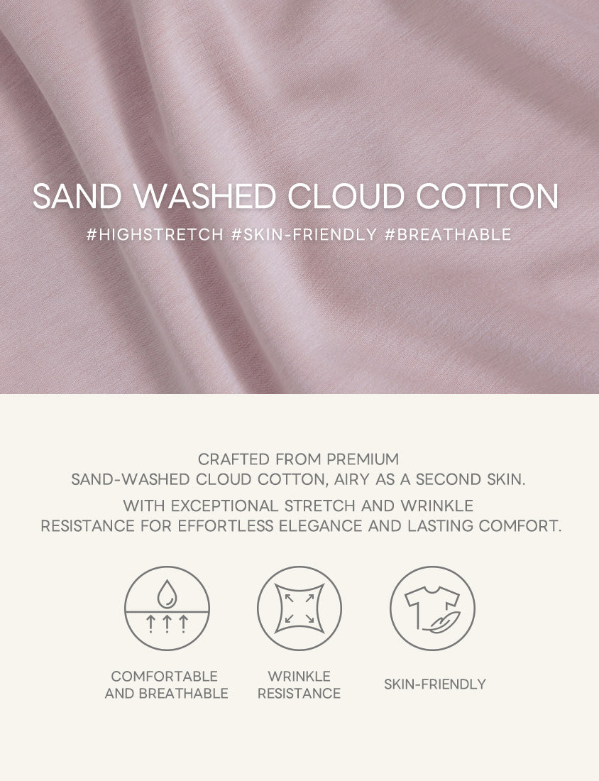 Skin-friendly Sand-Washed Cloud Cotton Plus Size Lounge Set