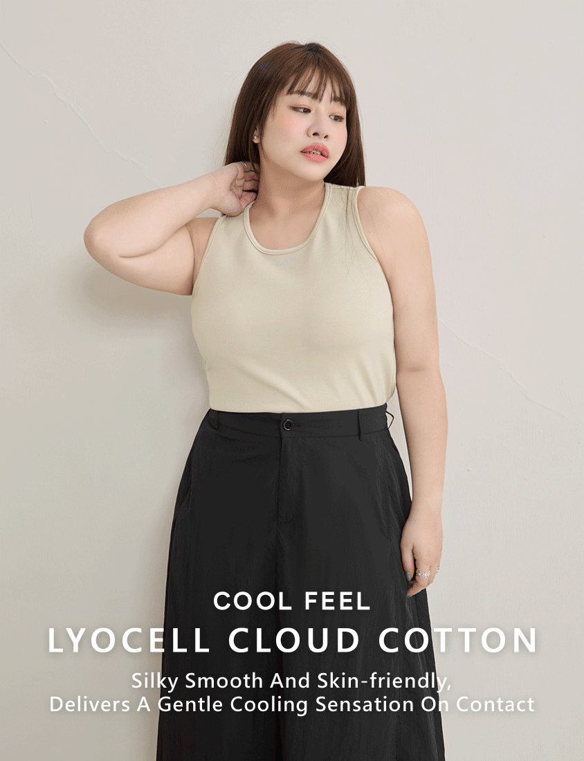 Silky Tencel Cooling Cloud Cotton Plus Size Tank Top
