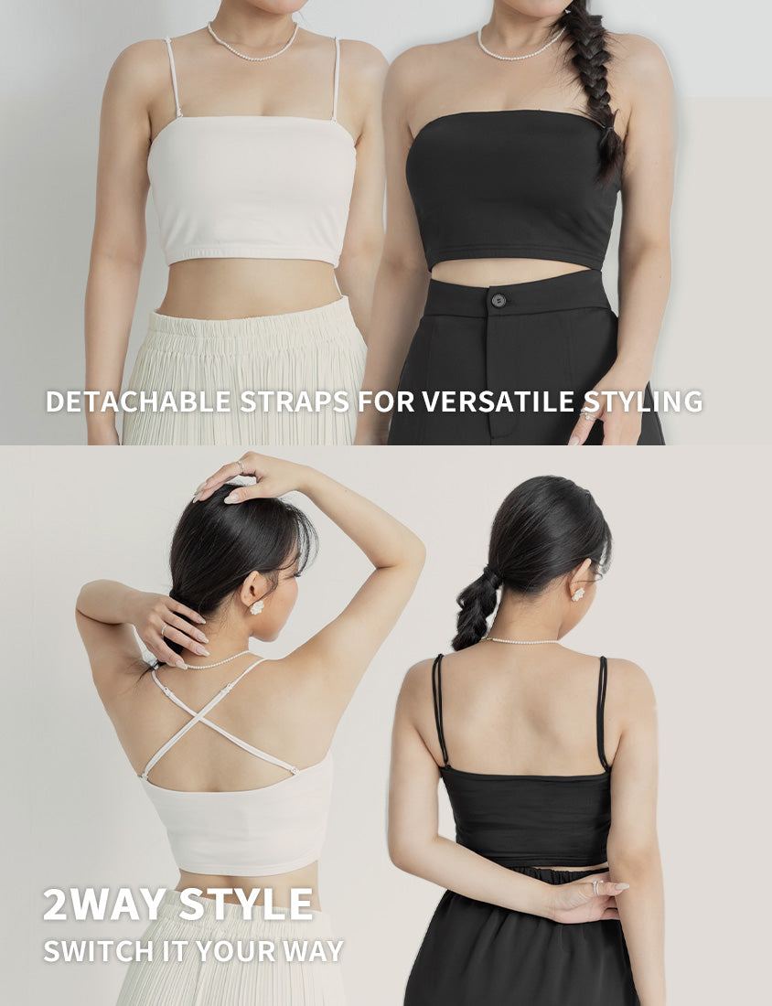 Cooling Skin-Friendly Cropped Bandeau Plus Size Bra Top