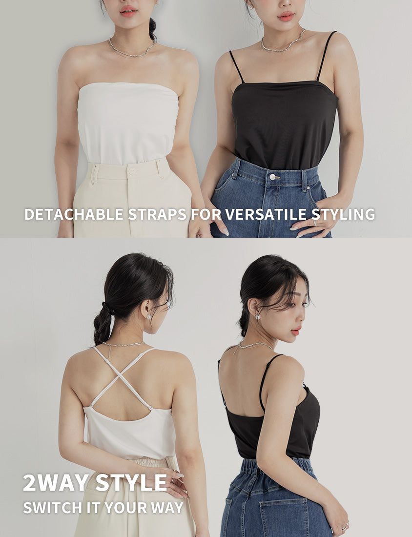 Pobra. Cooling Longline Bandeau Plus Size Bra Tank Top