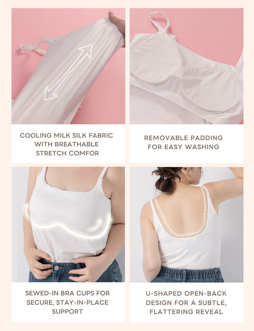 Pobra. Cooling Skin-Friendly Open-Back Plus Size Bra Top