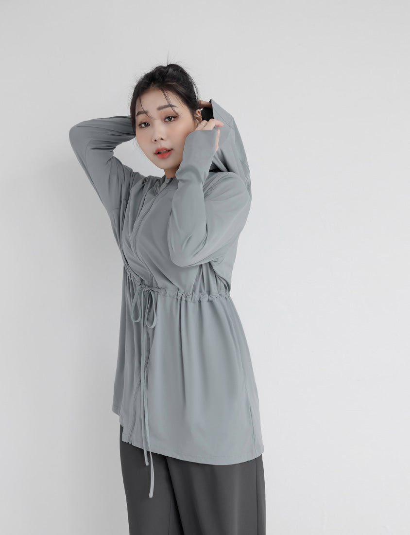 UV PRO+ Cooling Tech Sun Protection Plus Size Longline Jacket