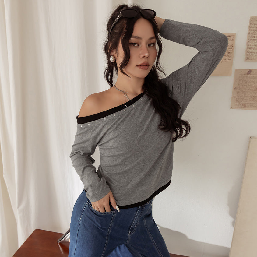MUA! Sweet & Cool Asymmetrical One-Shoulder Plus Size Top