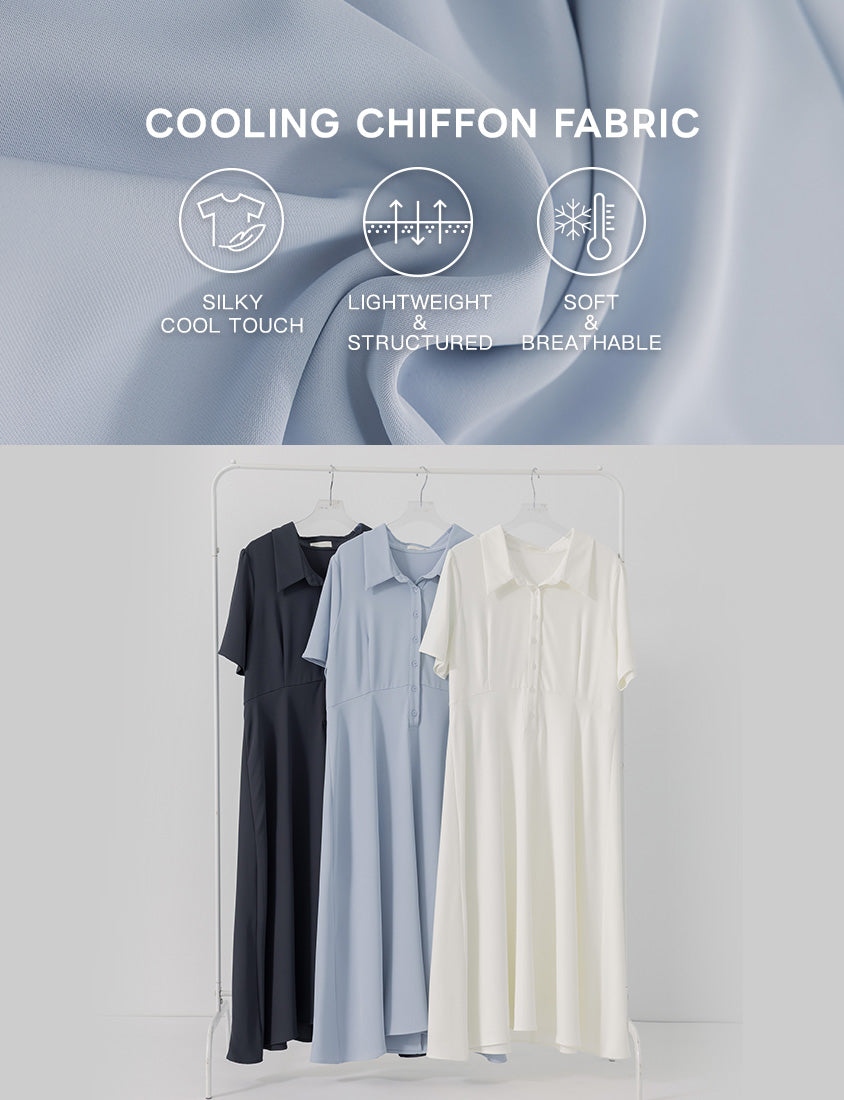 Silky Cool Slim Fit Plus Size Shirt Dress