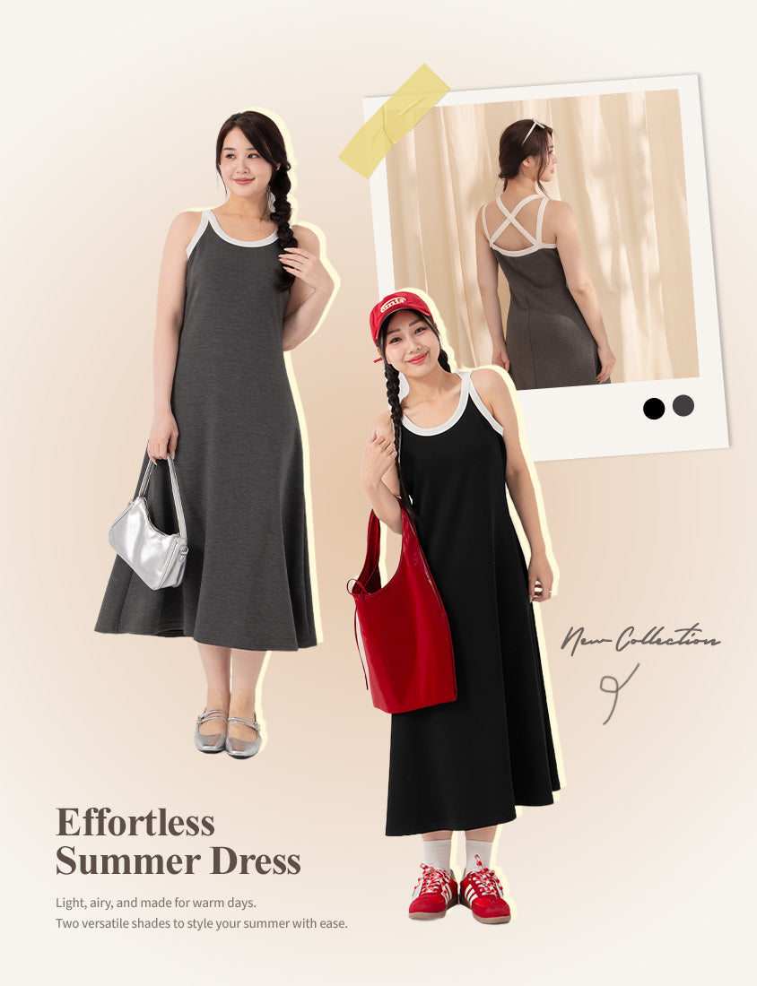 Lyocell Cloud Cotton Open-Back Short Sleeve Maxi Dress