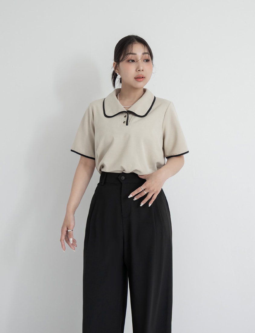 MISS. Lightweight Chiffon Waist Plus Size Long Pants