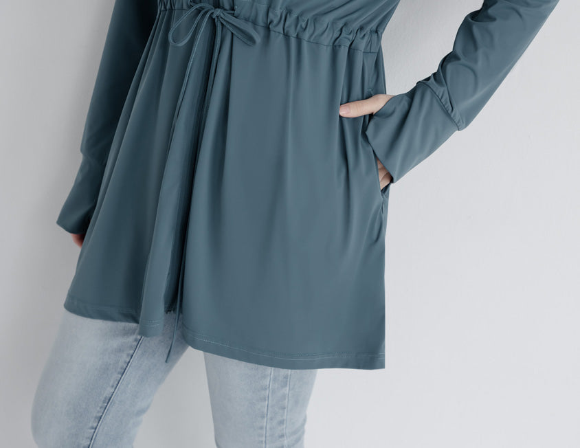 UV PRO+ Cooling Tech Sun Protection Plus Size Longline Jacket