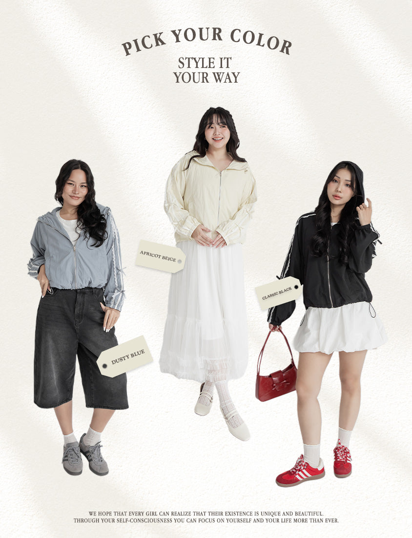 Lace Water-Repellent Hooded Plus Size Trench Coat