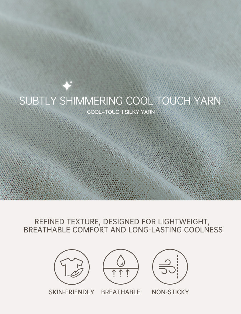 MISS. Crew Neck Fine Ice Silk Semi Sheer Plus Size Cover Up