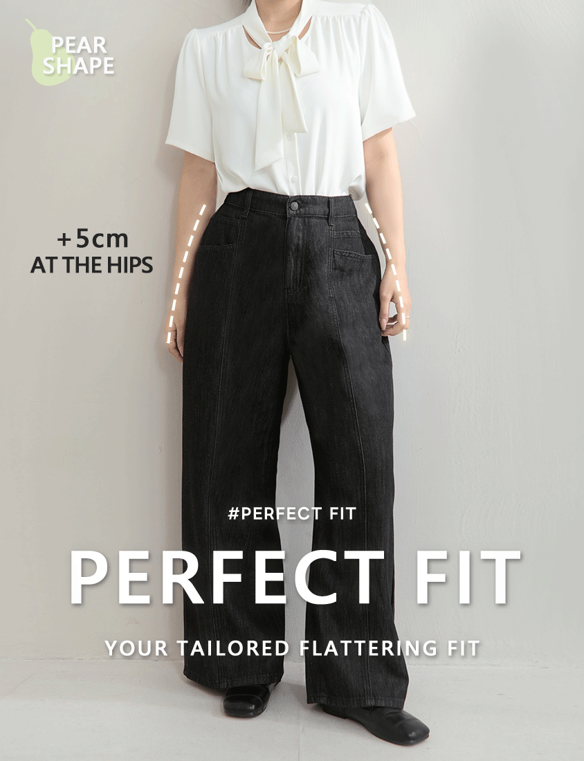 Pear-Shaped Friendly! Seamed Plus Size Wide Leg Jeans
