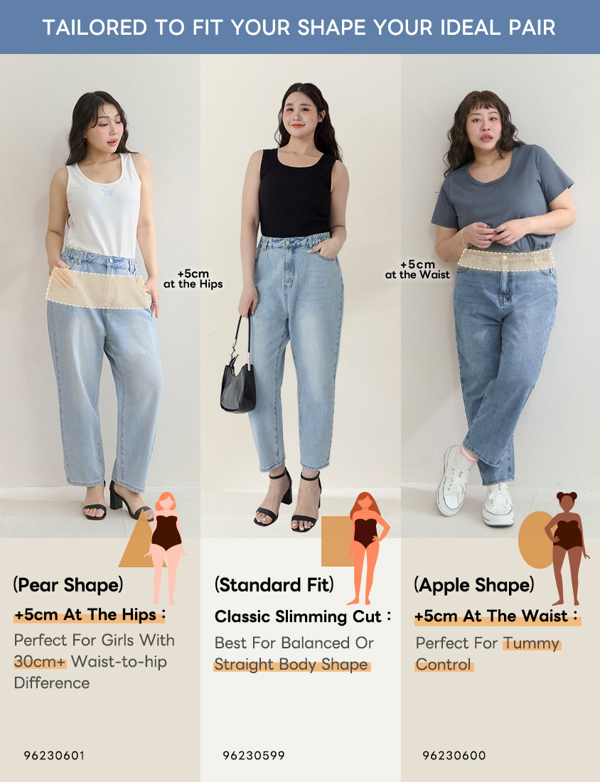 Standard Perfect Fit Plus Size Boyfriend Jeans