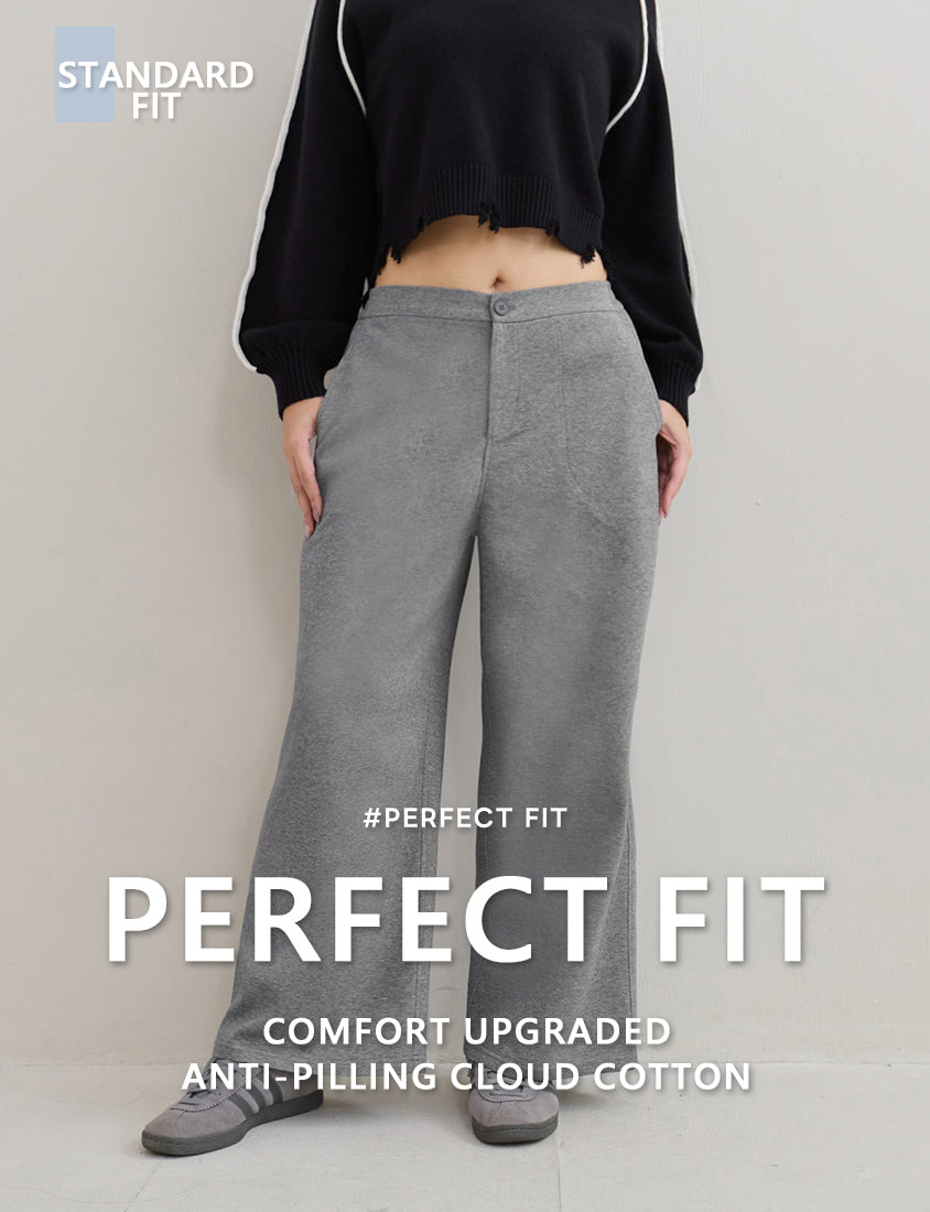 Standard Perfect Fit Anti-Pilling Cloud Cotton Plus Size Long Pants