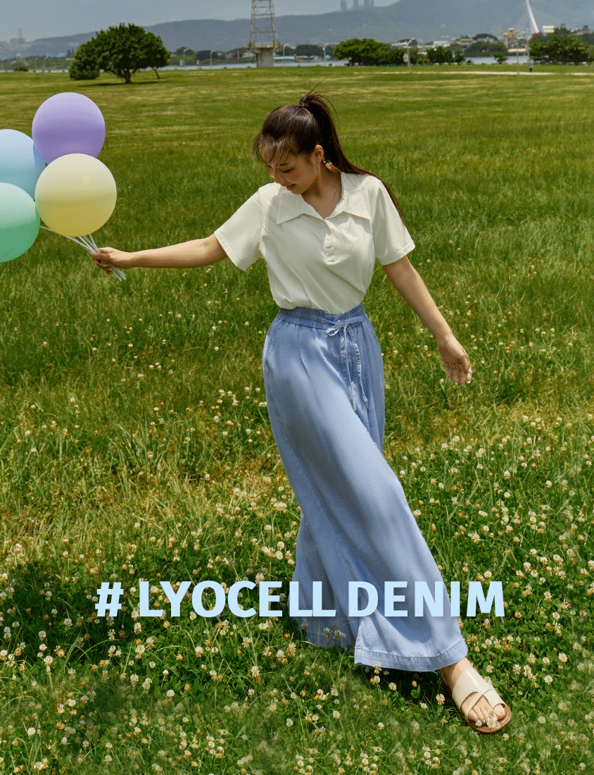 Cooling Lyocell Denim Plus Size Drawstring Pants