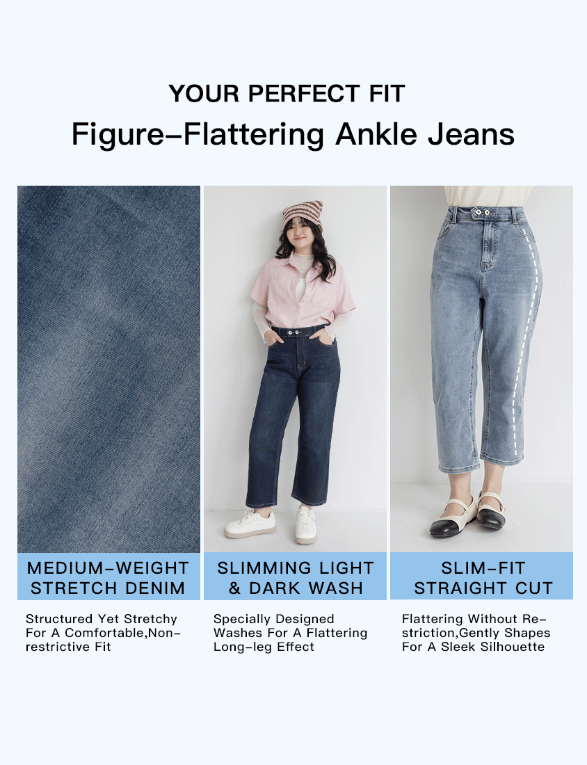 Zero Restriction Cloud Denim Plus Size Cropped Jeans (Long)