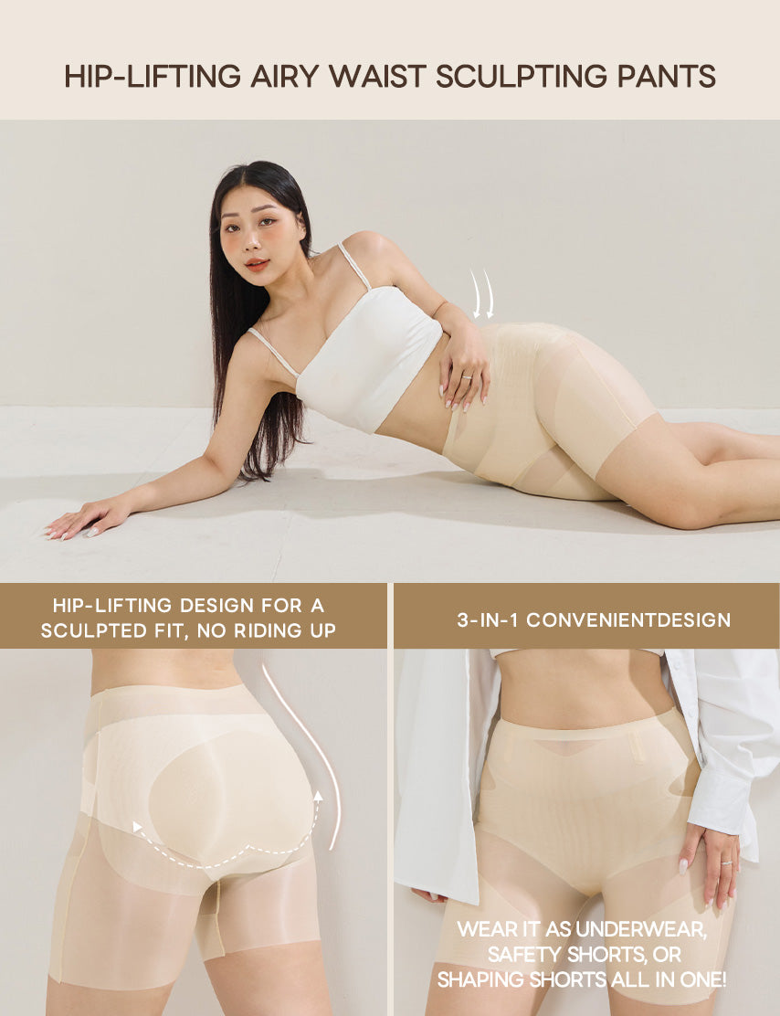Hip-lifting Airy Waist Plus Size Sculpting Pants
