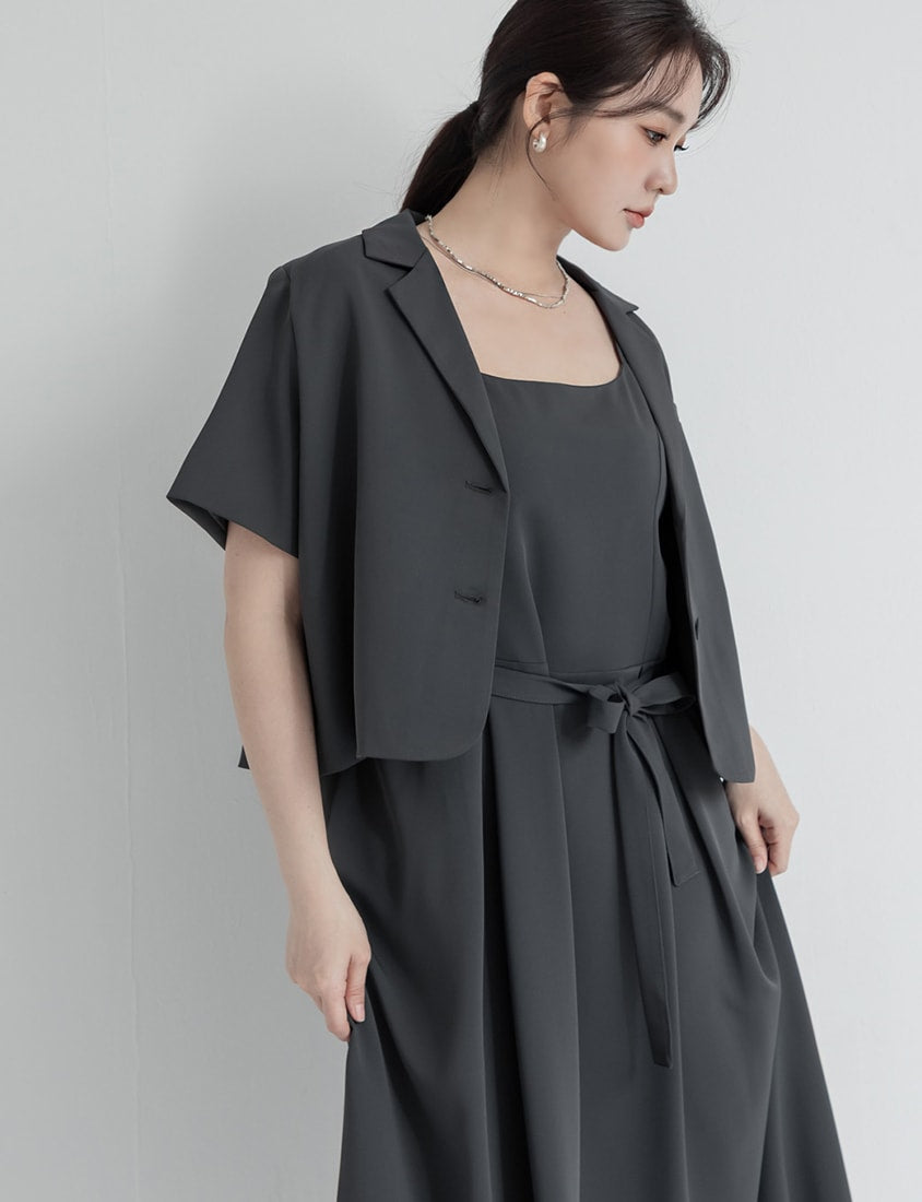 MISS. Silky Cool Refined Tailored Plus Size Blazer