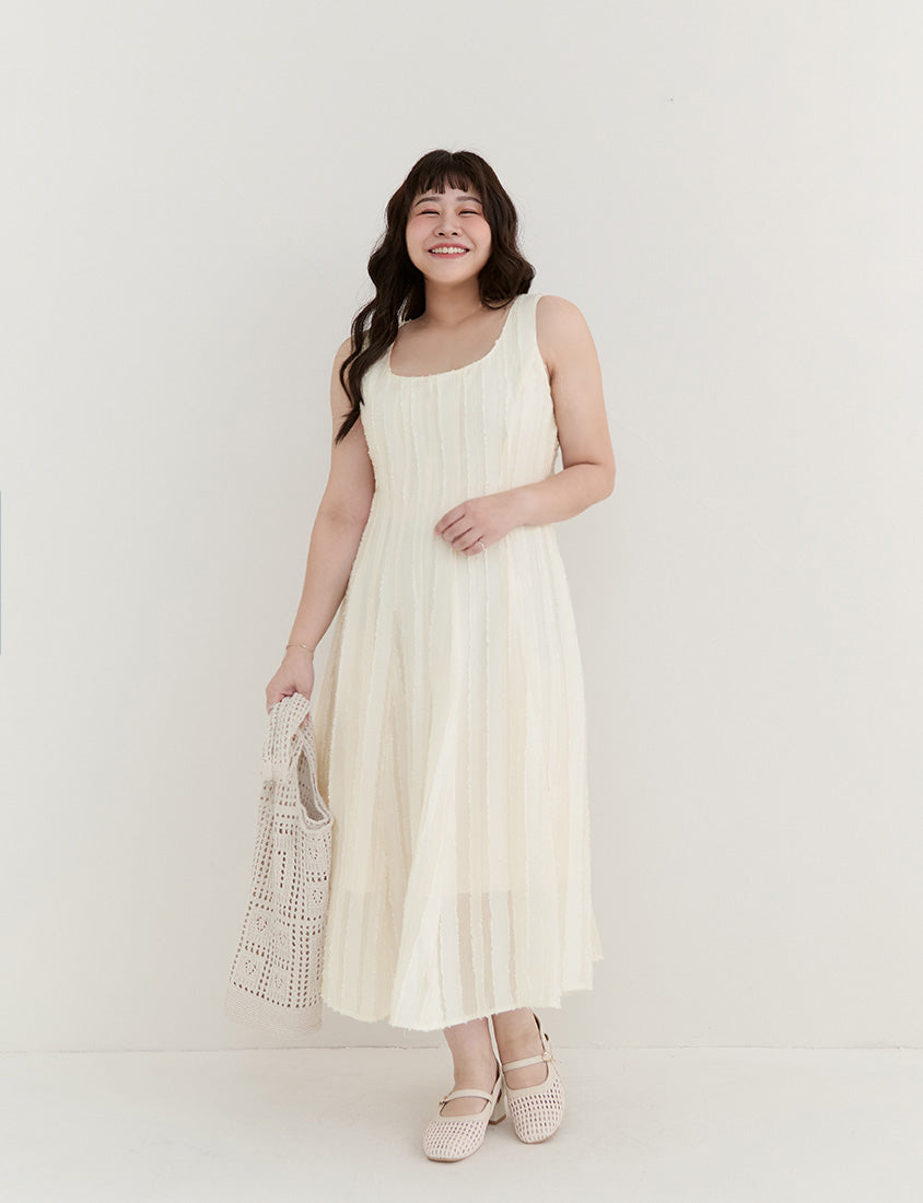Apple-Shaped Friendly! Perfect Fit Jacquard Elegant Plus Size Maxi Dress
