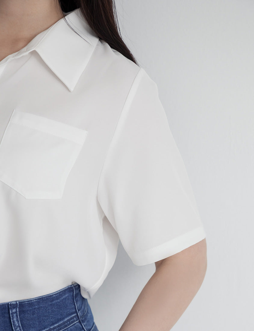 MISS. Silky Cool Classic Morandi Plus Size Shirt
