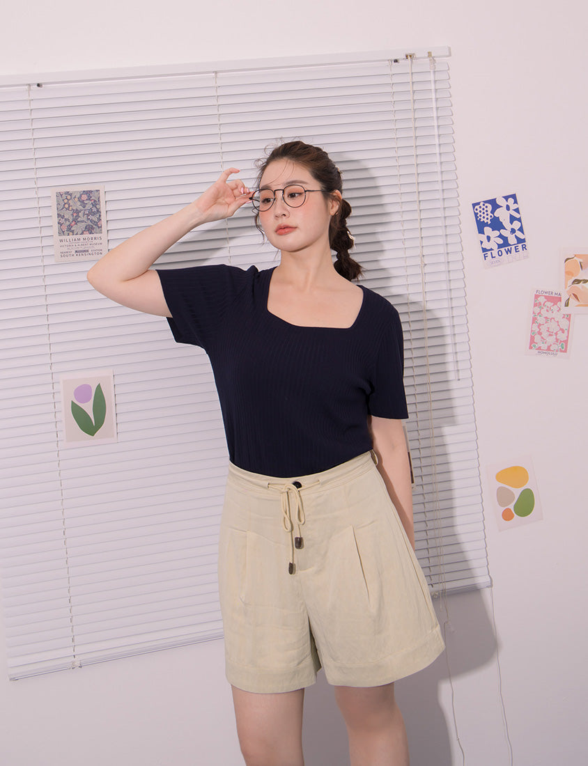 Boyish Style Drawstring Plus Size Shorts