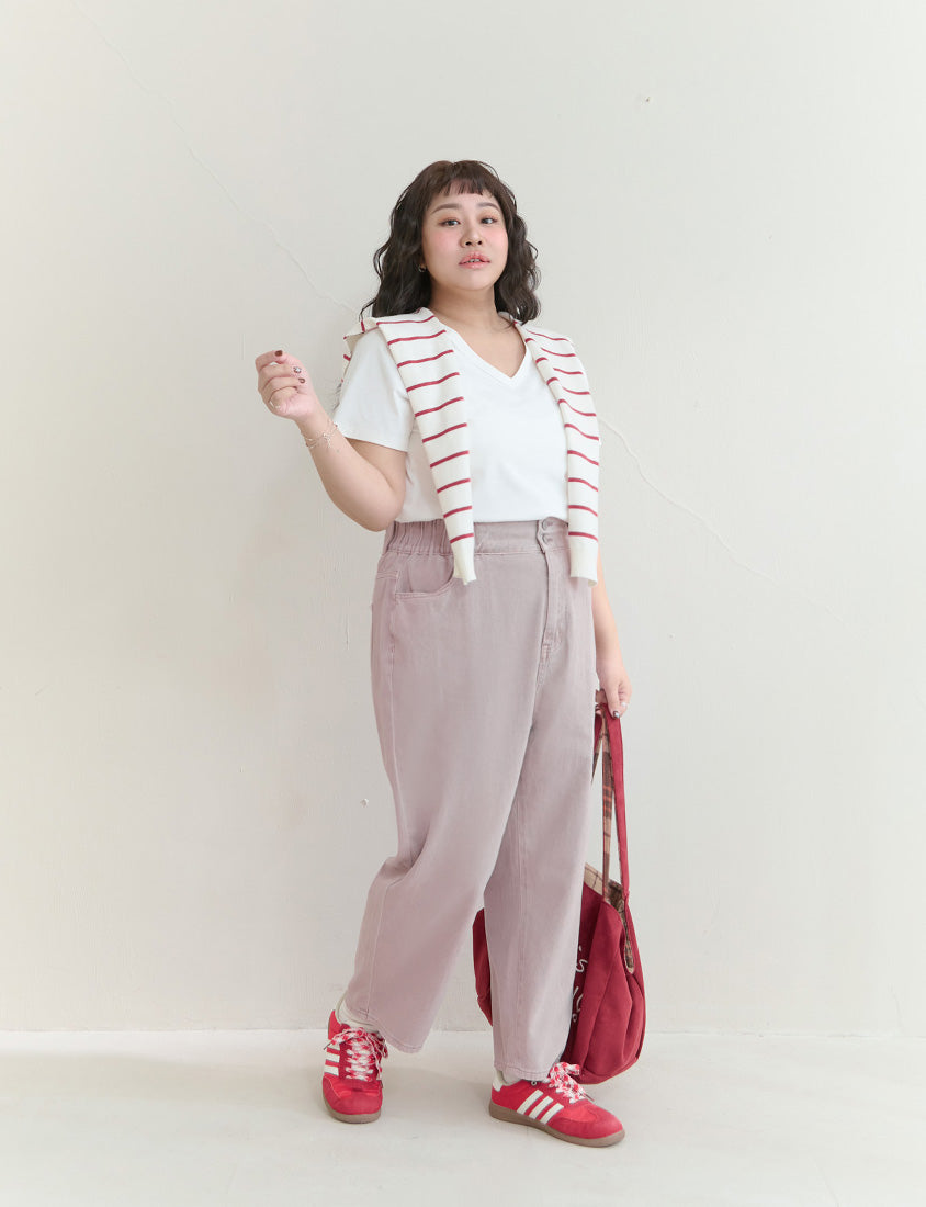 Upgraded 2.0! V-Neck Plus Size Slim Tee