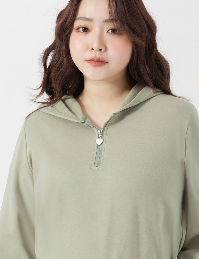 Comfort Deodorizing Brushed Lined Plus Size Hoodie