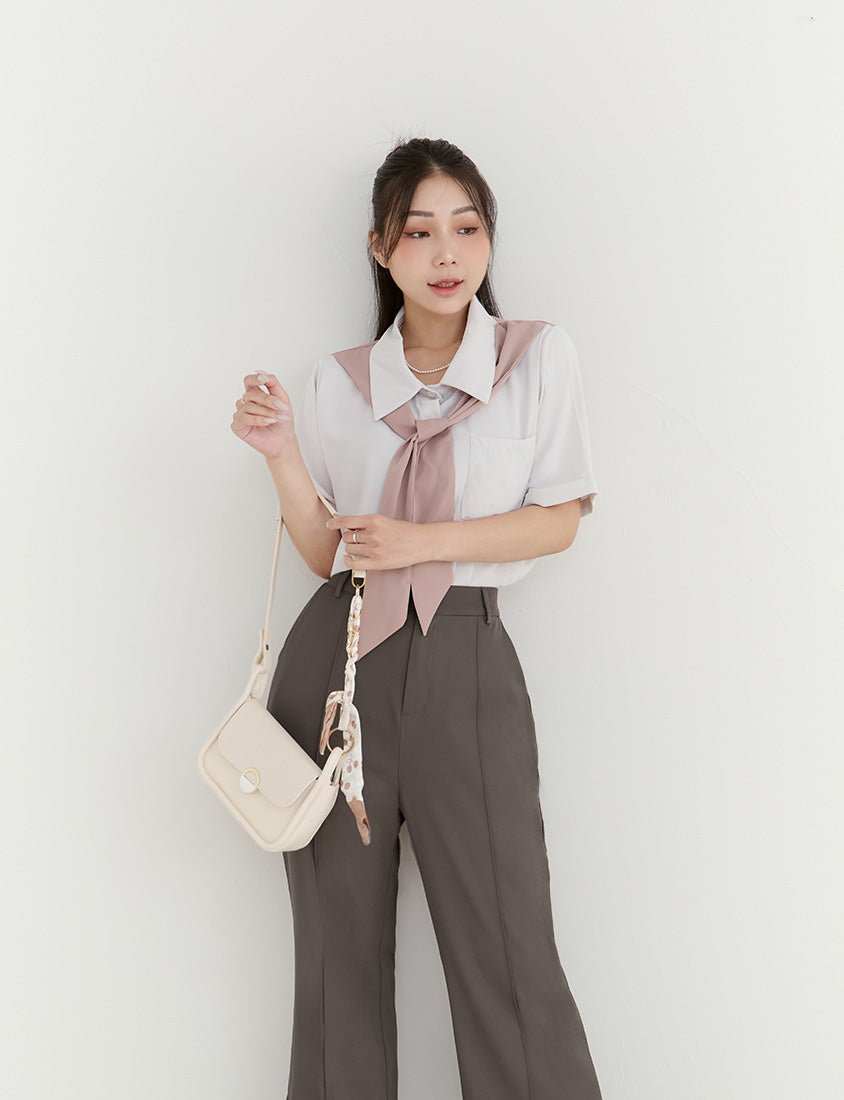 MISS. Instant Cooling Slim Fit Plus Size Flared Trousers