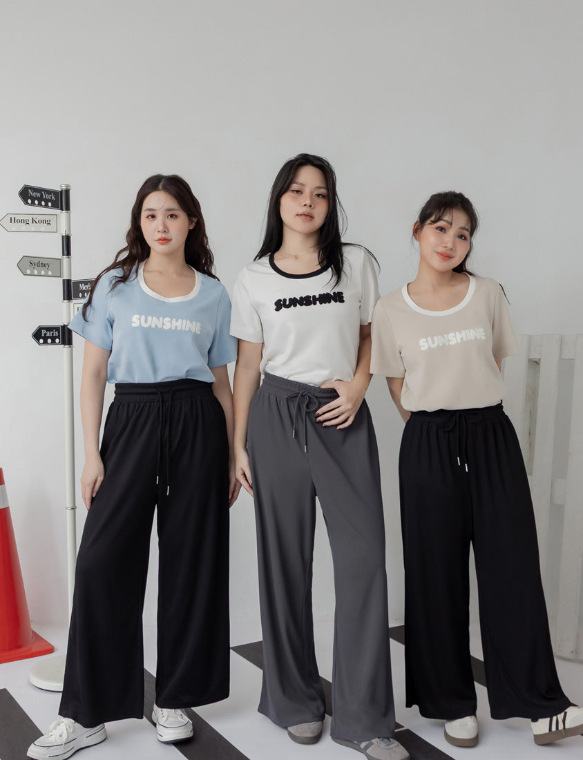 Hip-Contouring Slim Plus Size Wide Leg Pants (Regular)