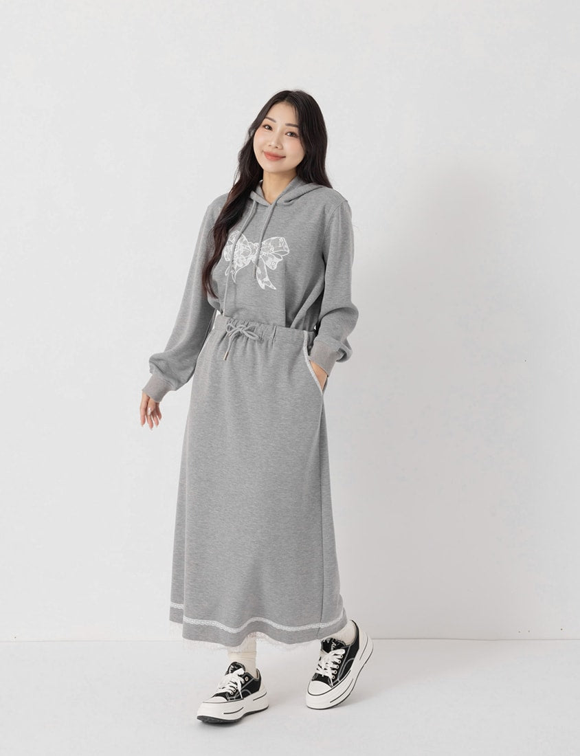 Lace Bow Cloud Cotton Plus Size Hoodie