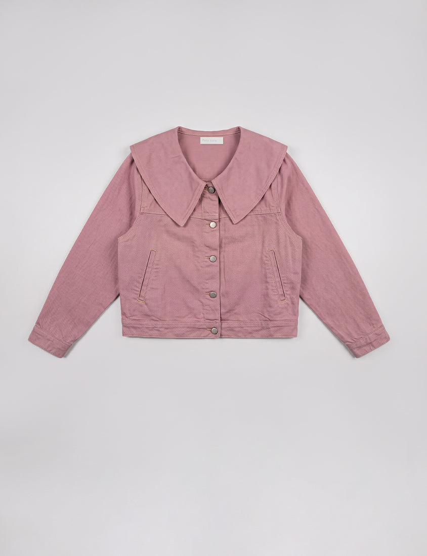 Sweet Collar Lyocell Twill Plus Size Jacket