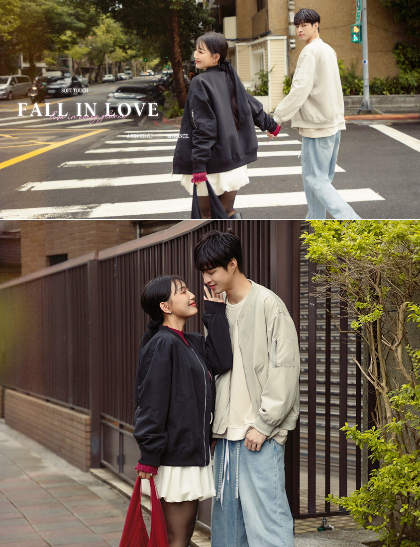 Matching Moments Asymmetric Plus Size Oversized Bomber Jacket (Unisex)