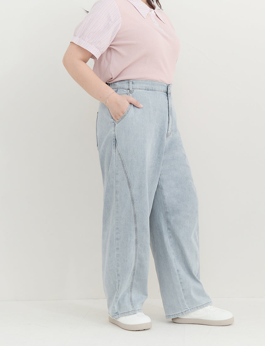 Apple-Shaped Friendly! Perfect Fit Plus Size Curved Leg Jeans