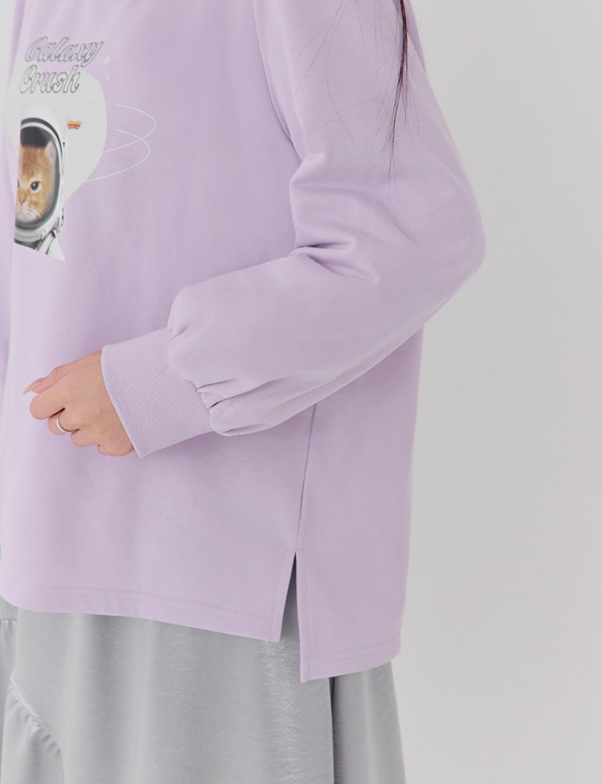 Spacesuit Cover Cat Graphic Plus Size Sweater (Unisex) (MIND.A.DAY Collaboration)