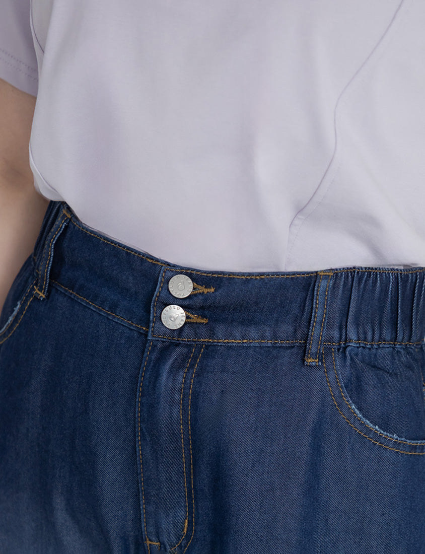 Cooling Lyocell Slimming Plus Size Boyfriend Jeans