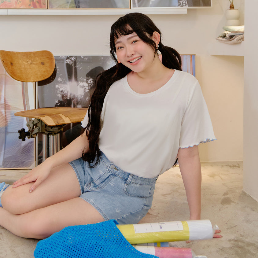 (Crew Neck) Zero Sweat Mark Cooling Plus Size Tee
