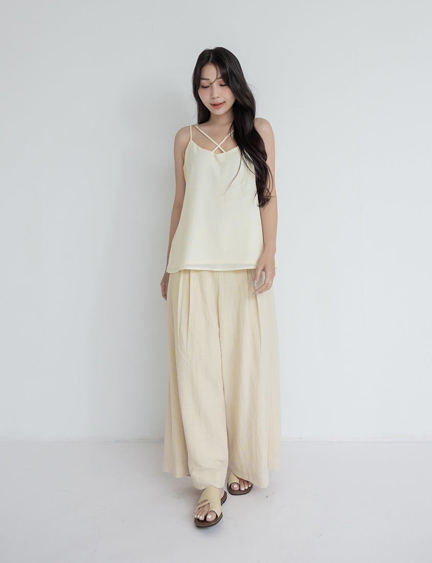 MISS. 2-Way Crinkle Chiffon Plus Size Tank Top